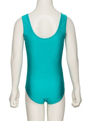 Mädchen Tanz Gymnastik ärmellos glänzend Lycra Ruche Trikot alle Farben KDC006 - Bild 46 von 125