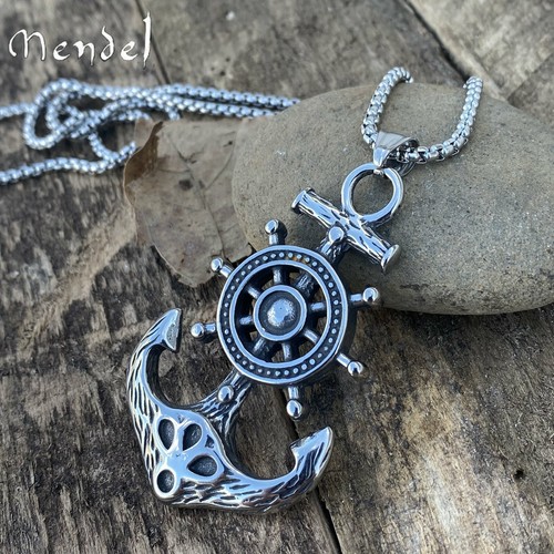 MENDEL Large Mens Stainless Steel 