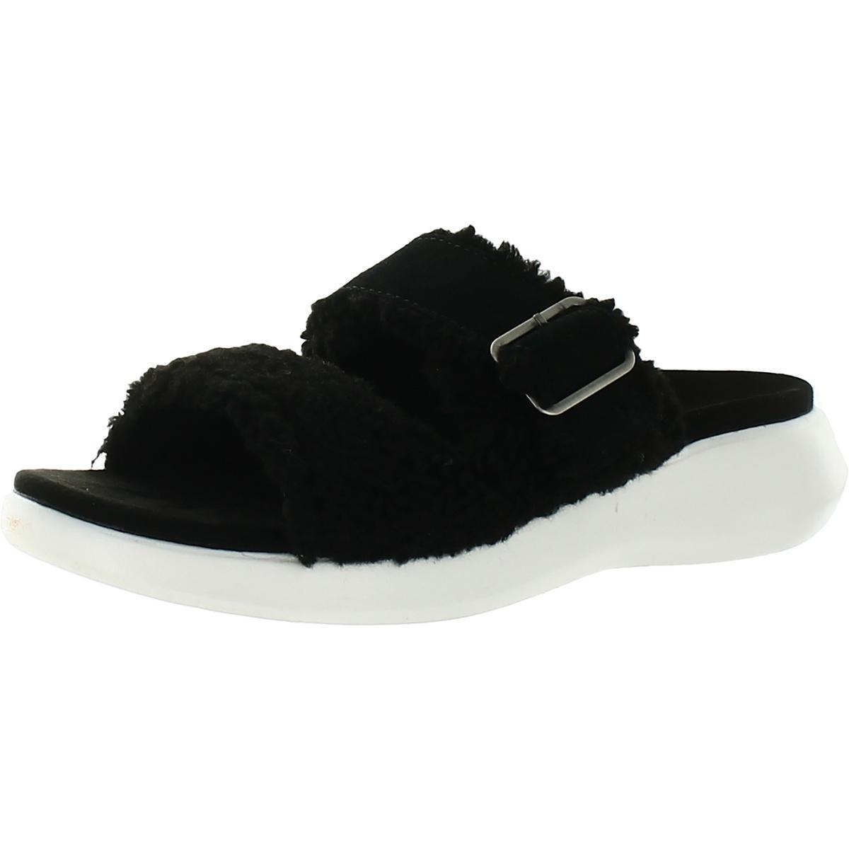 Женские босоножки-горки Koolaburra Pasea черного цвета с искусственным мехом 7 Medium BM BHFO 6051 9290₽