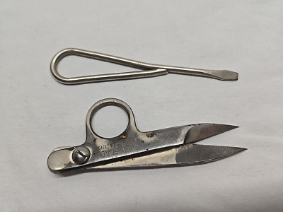 Vintage Gold Seal Cutters Sewing Thread Cutter Scissors & Simanco Screwdriver