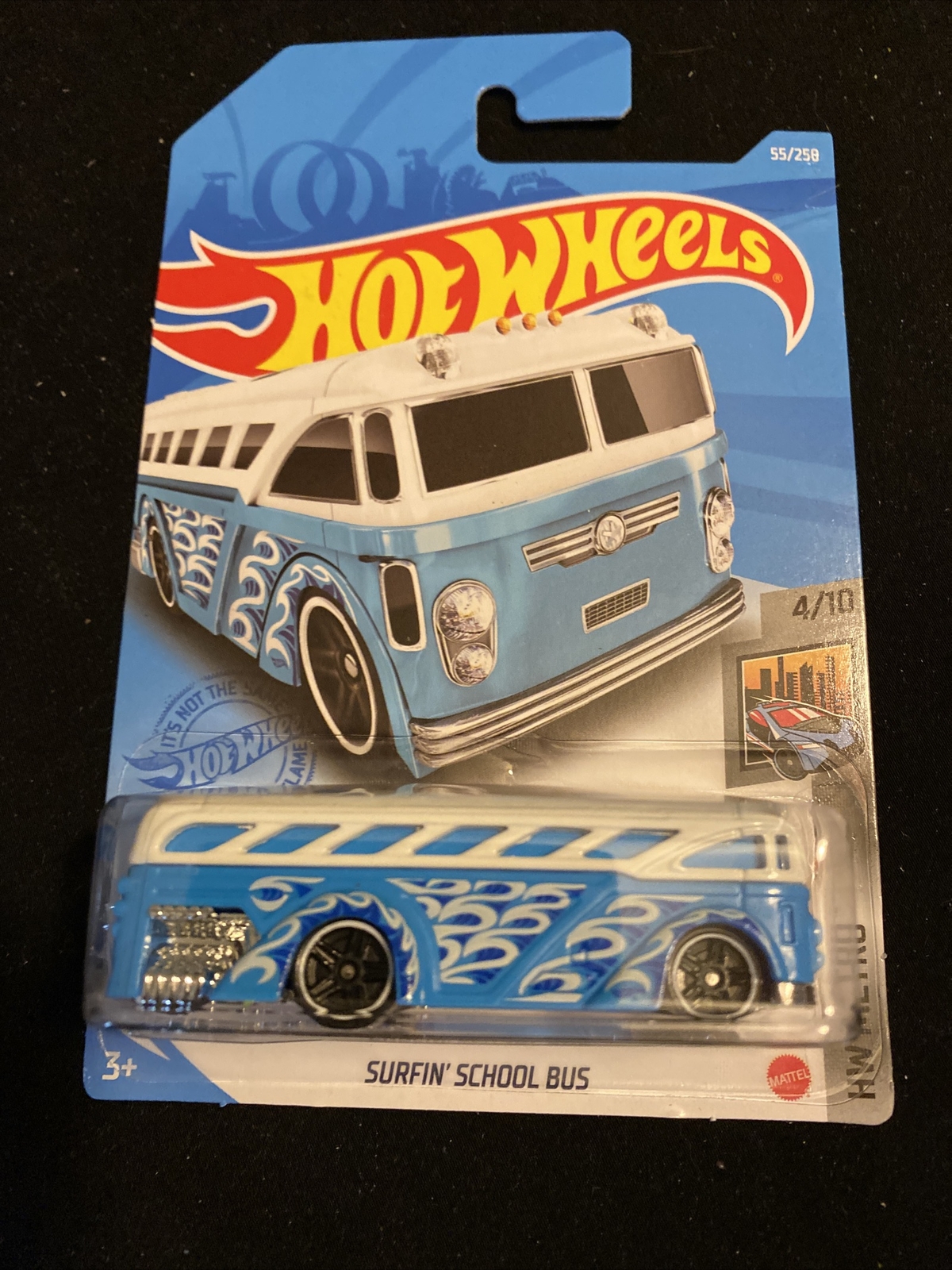 2021 Hot Wheels #55 Blue Surfin’ School Bus New Near Mint H