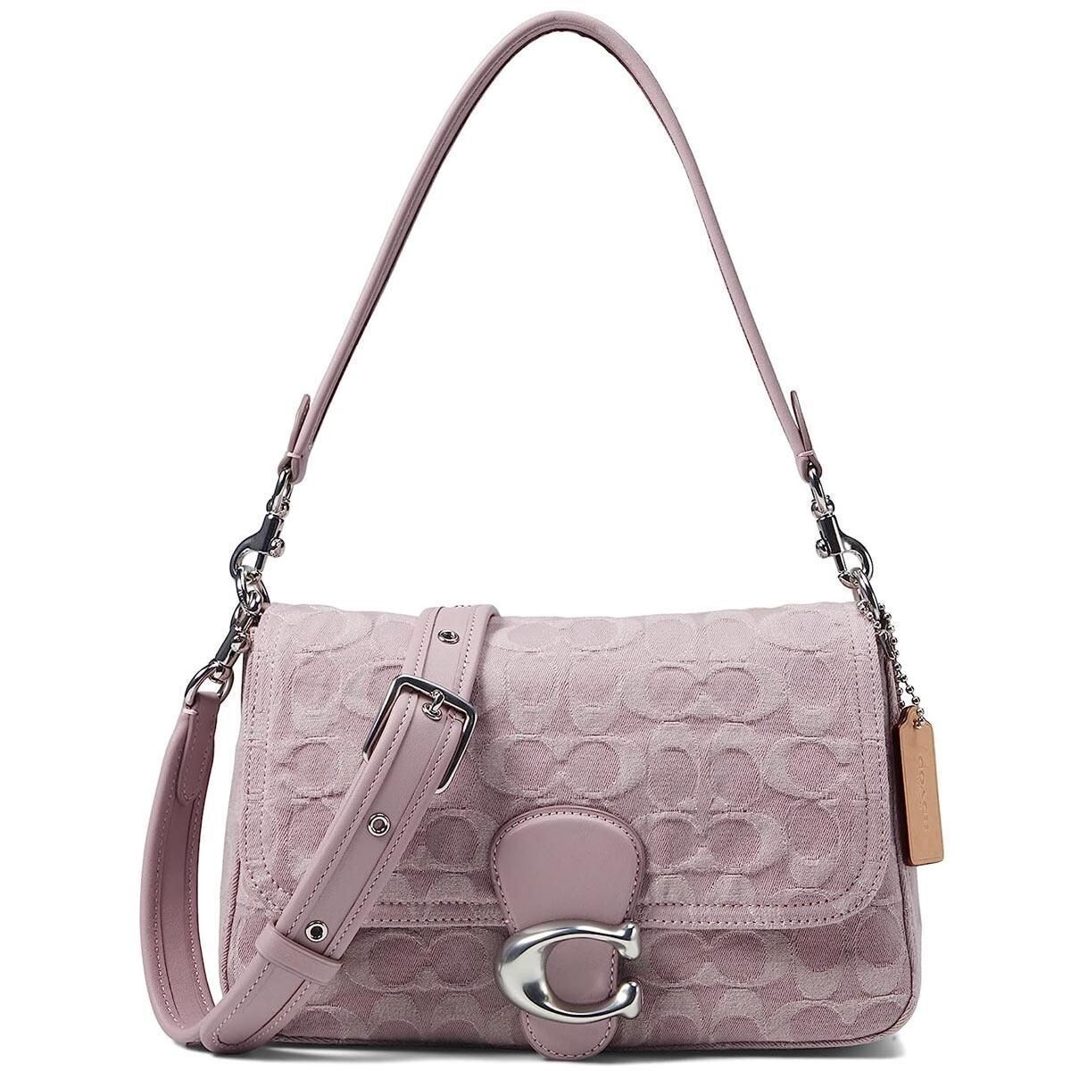 COACH Soft Tabby Shoulder Bag in Signature Denim Pink Purple