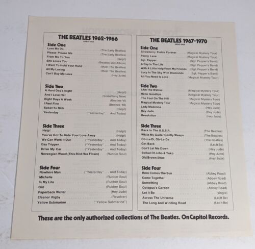 The Beatles 62 - 66 Mono Double Gatefold Album Original 1973 US Pressing Apple - Foto 12 di 20