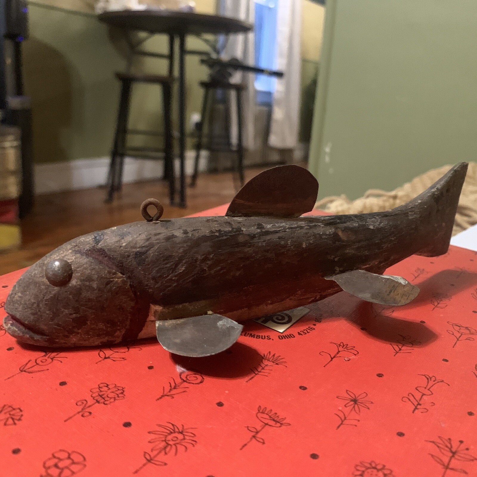 Nice Vintage 8 1/2” Wooden Ice Fishing Spear Decoy eBay