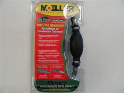 Moeller All-in-1 Fuel Line Assembly - 3/8 X 72 Inch | EPA Approved For Johnson/Evinrude/Mercury/Yamaha