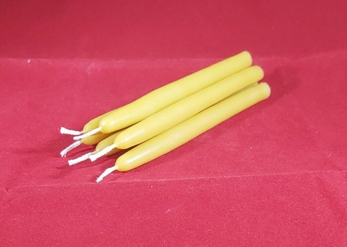 6 candles 100 PURE beeswax TAPER CANDLES PILLAR CANDLES ECOfrendly (6