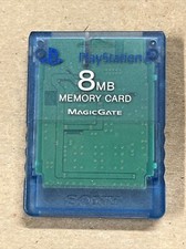 Official OEM Sony Playstation 2 PS2 8MB Magicgate Memory Card SCPH-10020 Blue