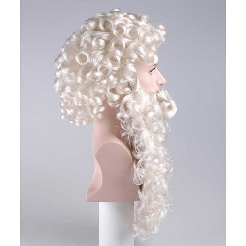Styles Adult Men Merry Christmas Xmas Party Deluxe Santa Claus Wig And Beard Set - Picture 32 of 112