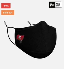 NFL Tampa Bay Buccaneers Football NewEra On-Field Pro Adjustable Face Mask Black