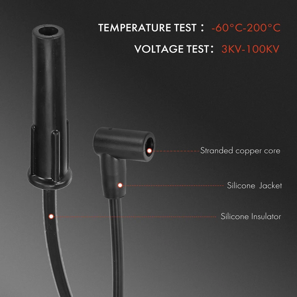 9x Nuevos juegos de cables de bujía para Ford F-150 1977-1979 F-250 F-350 Mercury Cougar  Foto 4 de 4