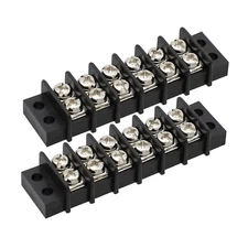 MGI Speedware 6 Circuit Double Screw Terminal Junction Block 300V/20A, Row Barri