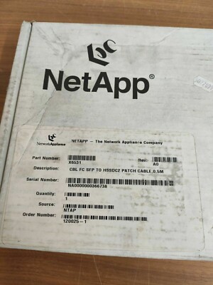 NetApp X6531 FC SFP to HSSDC2 0.5M patch cable (UR)