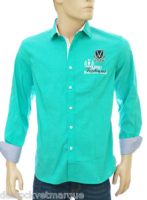 Chemise slim fit VESTIAIRES Principauté Cannoise homme vert d'eau - Main Image