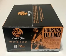 HEB 1LB 4oz K-Cup Pods Box Houston Blend CAFE Ole’ by H-E-B Medium Roast 54/Box