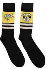New SPONGEBOB SQUAREPANTS Mens Novelty Crew Socks Size 10-13