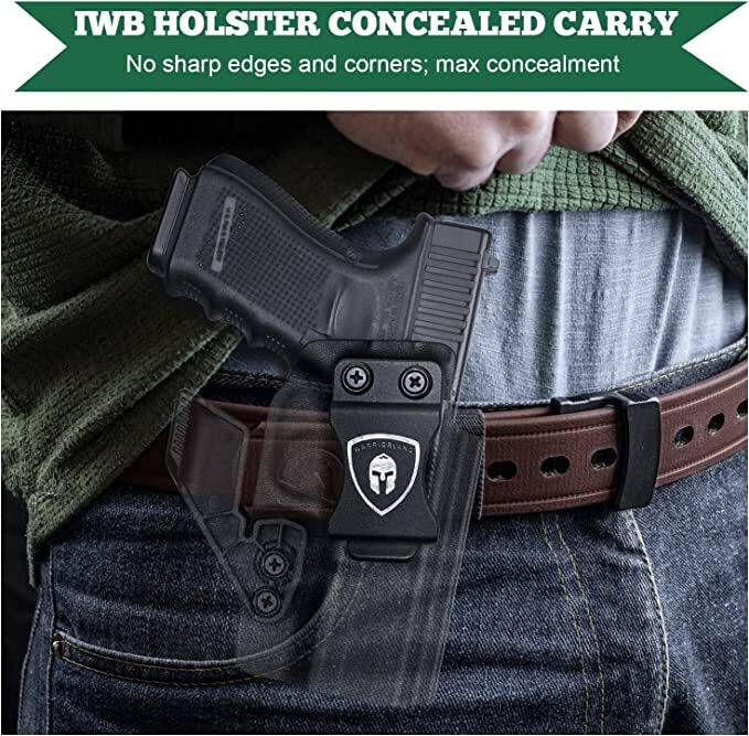 IWB Kydex Holster Optic Cut For Glock 17/19/19X/44/45 & More - Right Hand, Adjustable Cant 5 thumbnail image