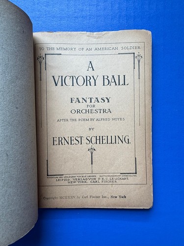 Schelling - A Victory Ball - Leipzig Miniature Study Score PB - Picture 3 of 5