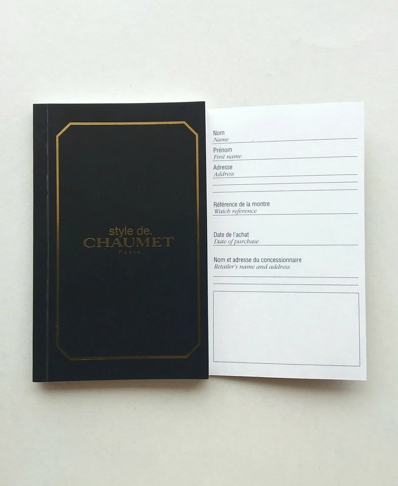 CHAUMET Guarantee Warranty Paper (Unwritten) - Immagine 2 di 2