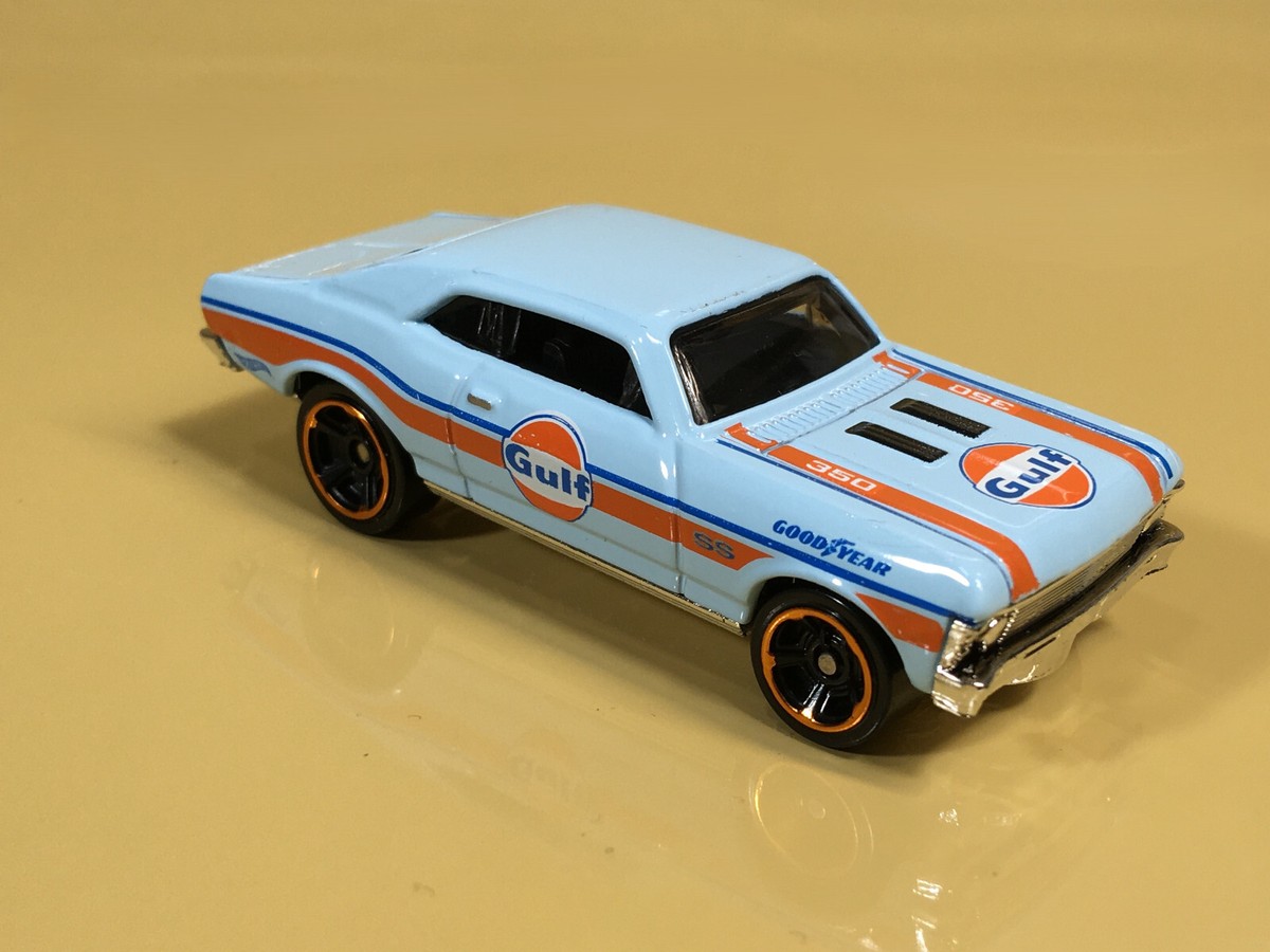 HOT WHEELS ~~ '68 CHEVY NOVA SS 350 - GULF 1/64 | eBay