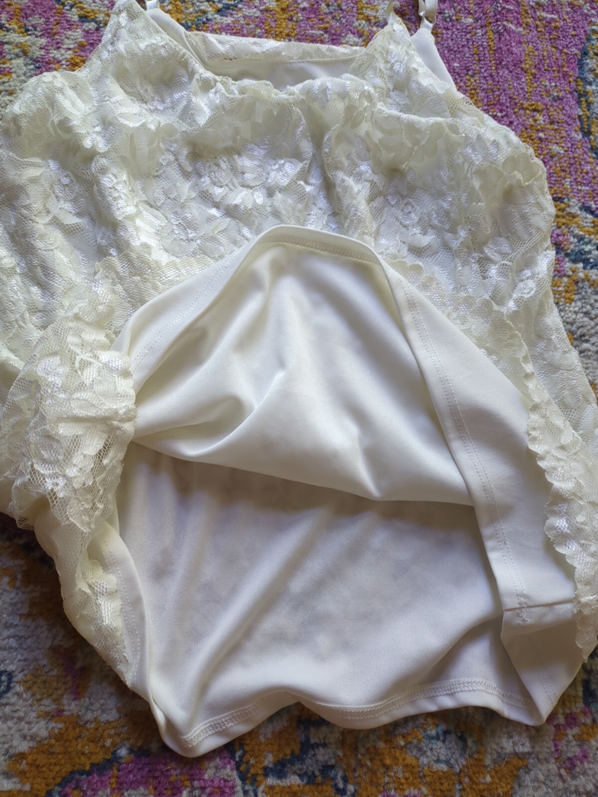 Womens Lace Camisole Tank Top Spaghetti Strap White XL eBay