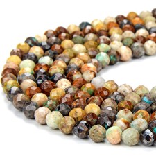 Natural Turquoise Gemstone Micro Faceted Round 3MM 4MM Loose Beads 15 inch P95 