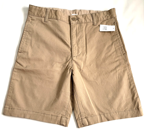 Gap Kids Khaki Flat Front Adjustable Waist Chino Shorts Boy's Size 12 Husky - Picture 2 of 5