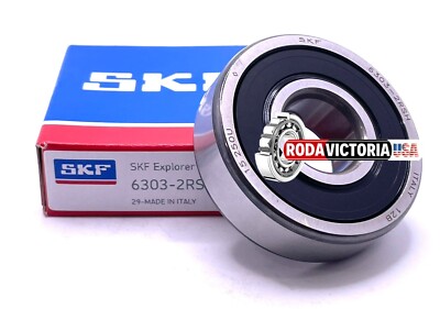 SKF 6303 2RS BALL BEARING, RUBBER SEALED 6303 DDU 17x47x14mm | eBay