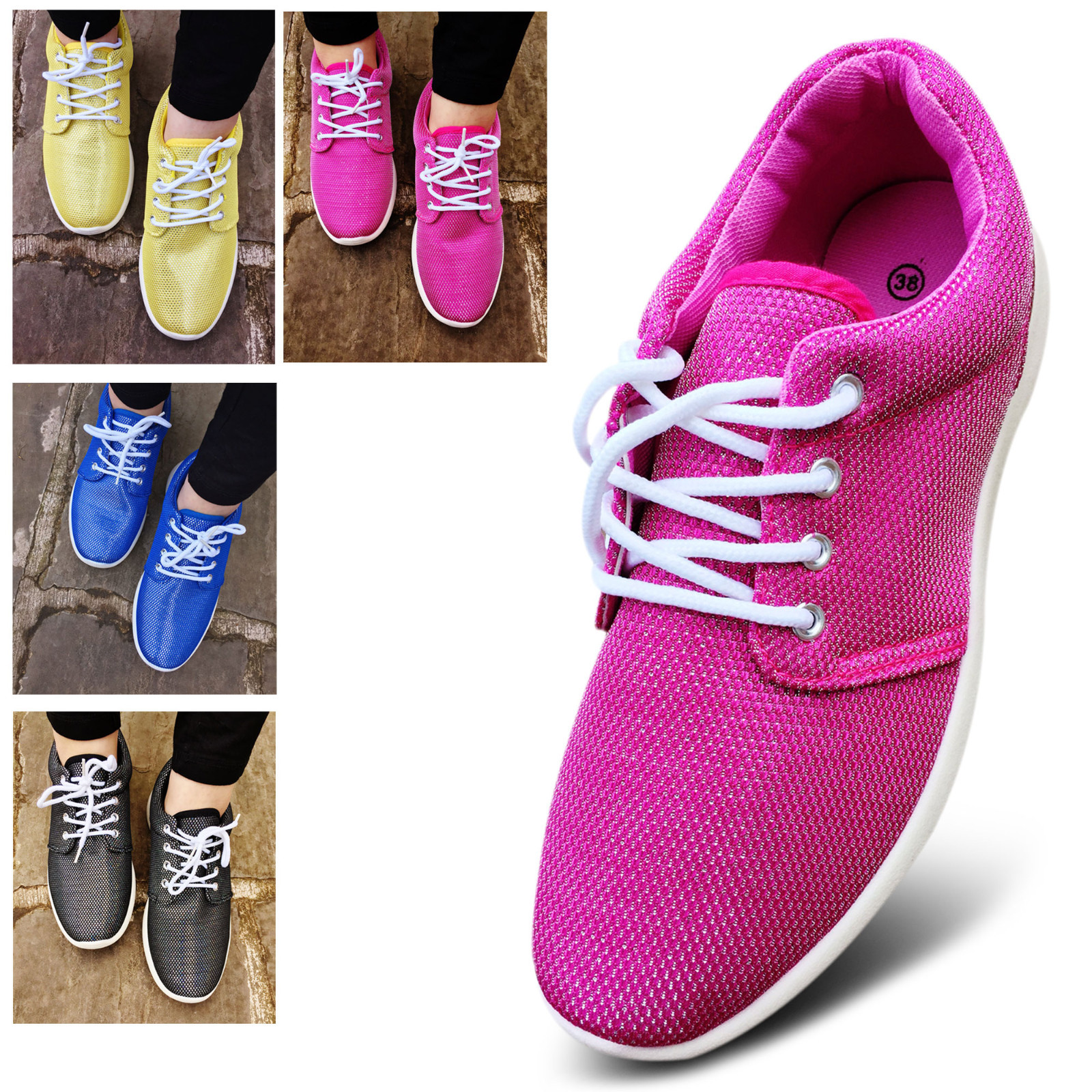 skechers bikers lace trainers ladies