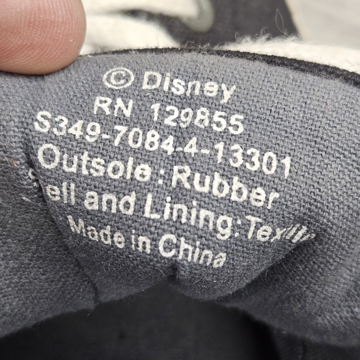 Disney Parks Sneakers Men's Black Canvas Mickey Mouse Graffiti