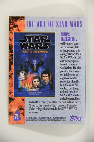 Star Wars Galaxy 1993 Topps Card #79 Luke Leia Han Ben Artwork ENG L002967 - Picture 2 of 2