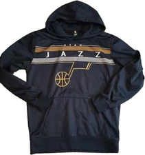 UNK Utah Jazz NBA Basketball Hoodie Sweatshirt Mens Medium Blue Solid Pullover