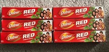 6 X 100g DABUR NATURAL AYURVEDIC RED HERBAL TOOTHPASTE VEGETARIAN 