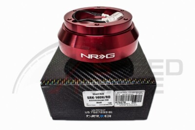 ①　runa0523kzs NRG STEERING WHEEL RED SHORT HUB ADAPTER 240SX S13 S14 300ZX SRK