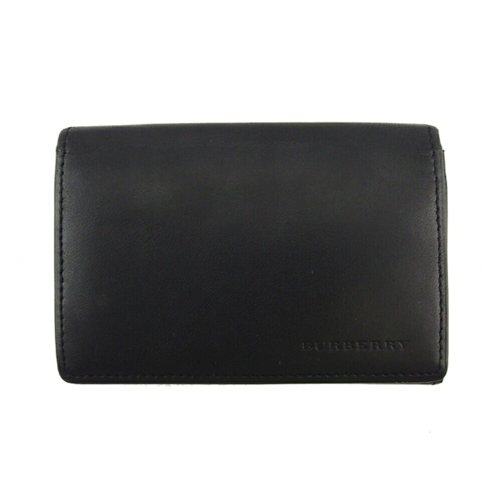 Burberry Black Leather ID Card Holder Burberry