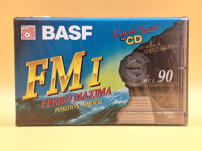 BASF FM I  FERRO MAXIMA 90  Made in EU  Blank Audio Cassette Tape (Sealed) New!
