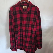 The Foundry Supply Co Easy Care Button Shirt Men’s 3XLT Plaid 100% Cotton Used