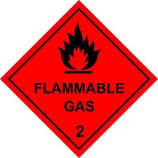 Flammable Gas 2 Vinyl Sticker Workplace Health and Safety Garage Van Truck Car