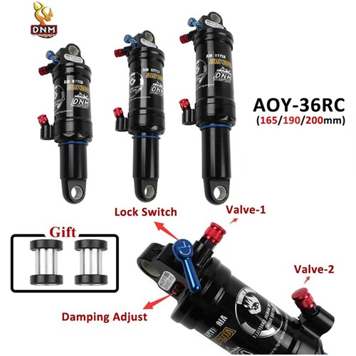 Amortisseur Arrière Pneumatique DNM AOY-38RC Pour VTT - 165/190x35 Mm - Neuf
