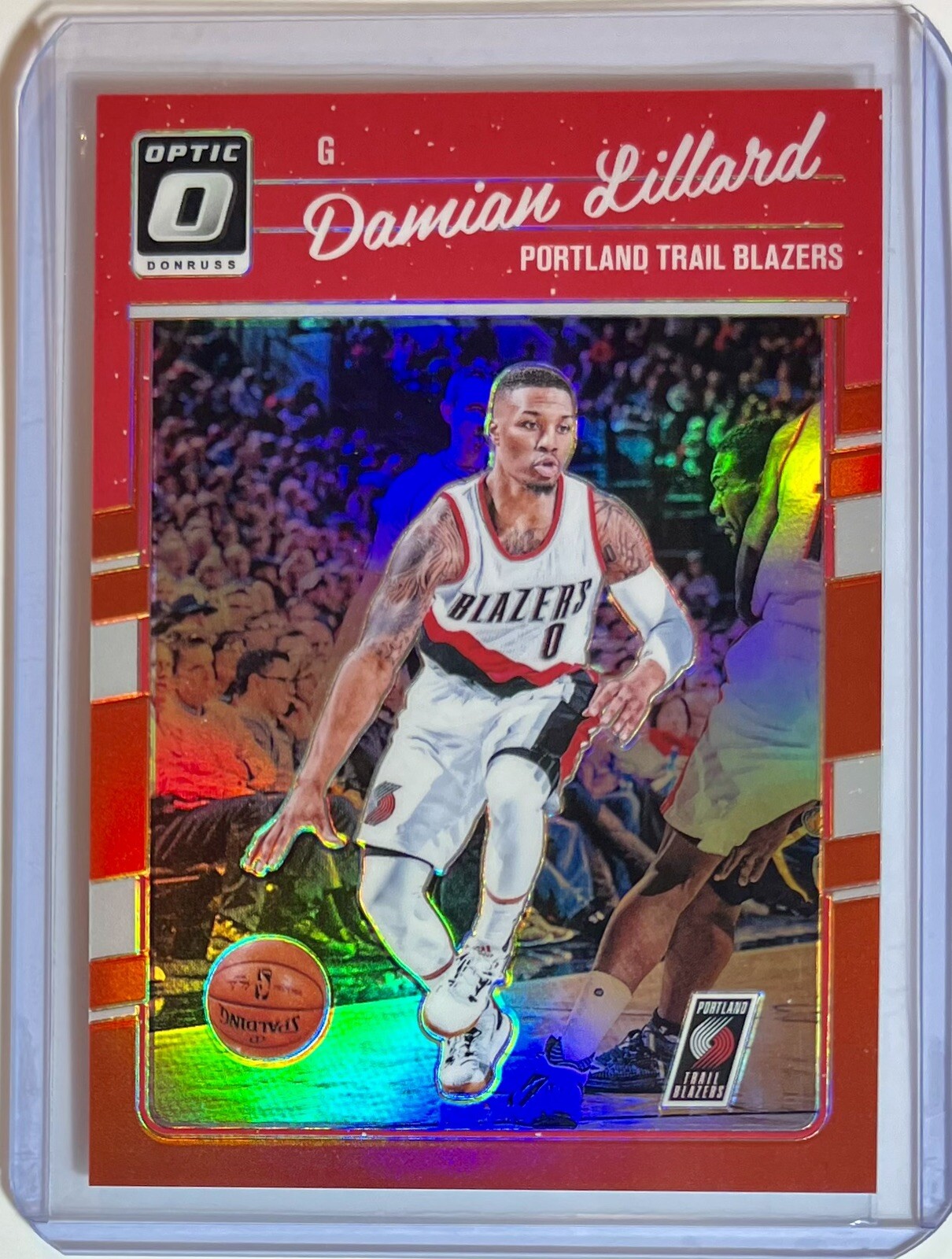 Damian Lillard RED PRIZM /99 2016-17 Panini Donruss Optic HOLO | 1st Yr Rare