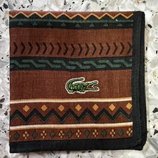 MAN STRIPED BROWN ZIGZAG HANDKERCHIEF CLASSIC COTTON POCKET ART SQUARE 18" L1