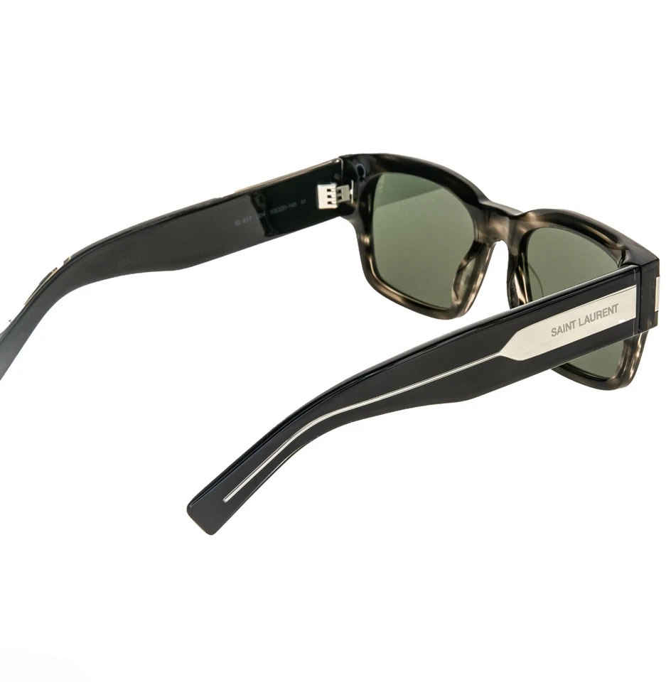 Gafas de sol unisex SAINT LAURENT Naked Wirecore 617 YSL SL617 004 gris cuerno cristal Foto 2 de 4