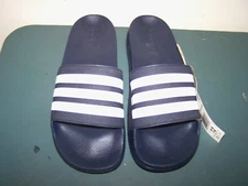 ADIDAS ADILETTE SHOWER MEN'S SLIDES SANDALS AQ1703 NWT NAVY BLUE & WHITE