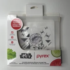 Star Wars Pyrex Platinum Silicone Storage Bags Sandwich Size