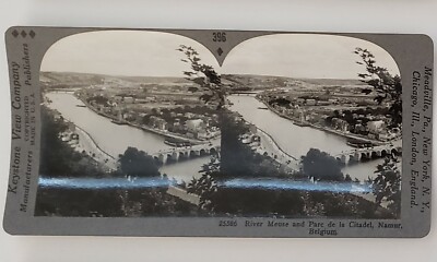 River Meuse, Parc de la Citadel, Namur, Belgium, c1920 Keystone Stereoview