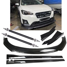 Glossy Black Front Bumper Lip Body Kit Spoiler Splitter For 2013-2022 Subaru XV