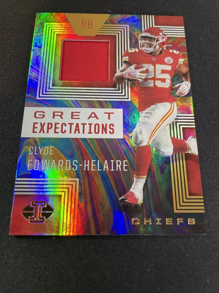 2020 Panini Illusions - Great Expectations Relics #GE11 Clyde Edwards-Helaire... - Image 4 of 4