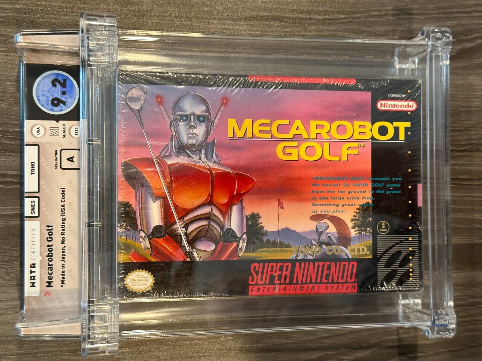 Mecarobot Golf Super Nintendo SNES, New Sealed GRADED WATA 9.2 / A  91521100072