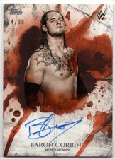 2018 Topps Wwe Undisputed Orange Parallel Autograph Baron Corbin 14/99