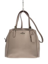 COACH 2WAY Handbag Shoulder Bag Pink Beige CRM f34663