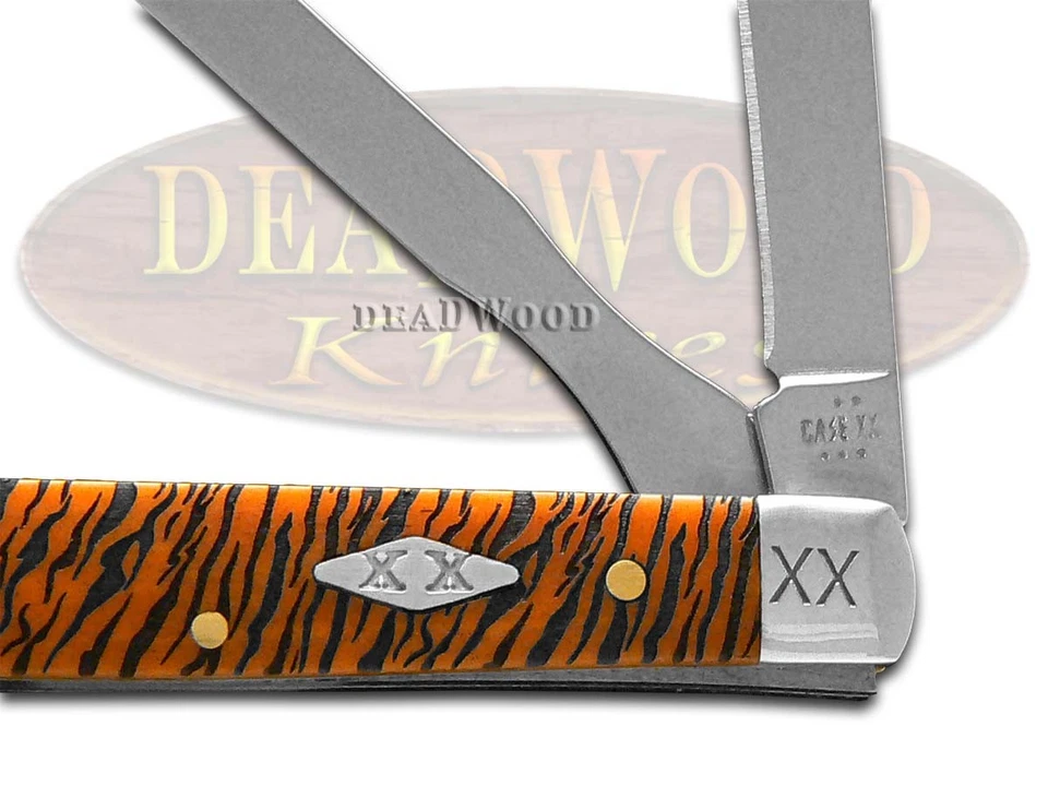 Cuchillo de Bolsillo Case xx Cuchillos Baby Doc Tiger Raya Hueso Naranja 12514TS Foto 2 de 4